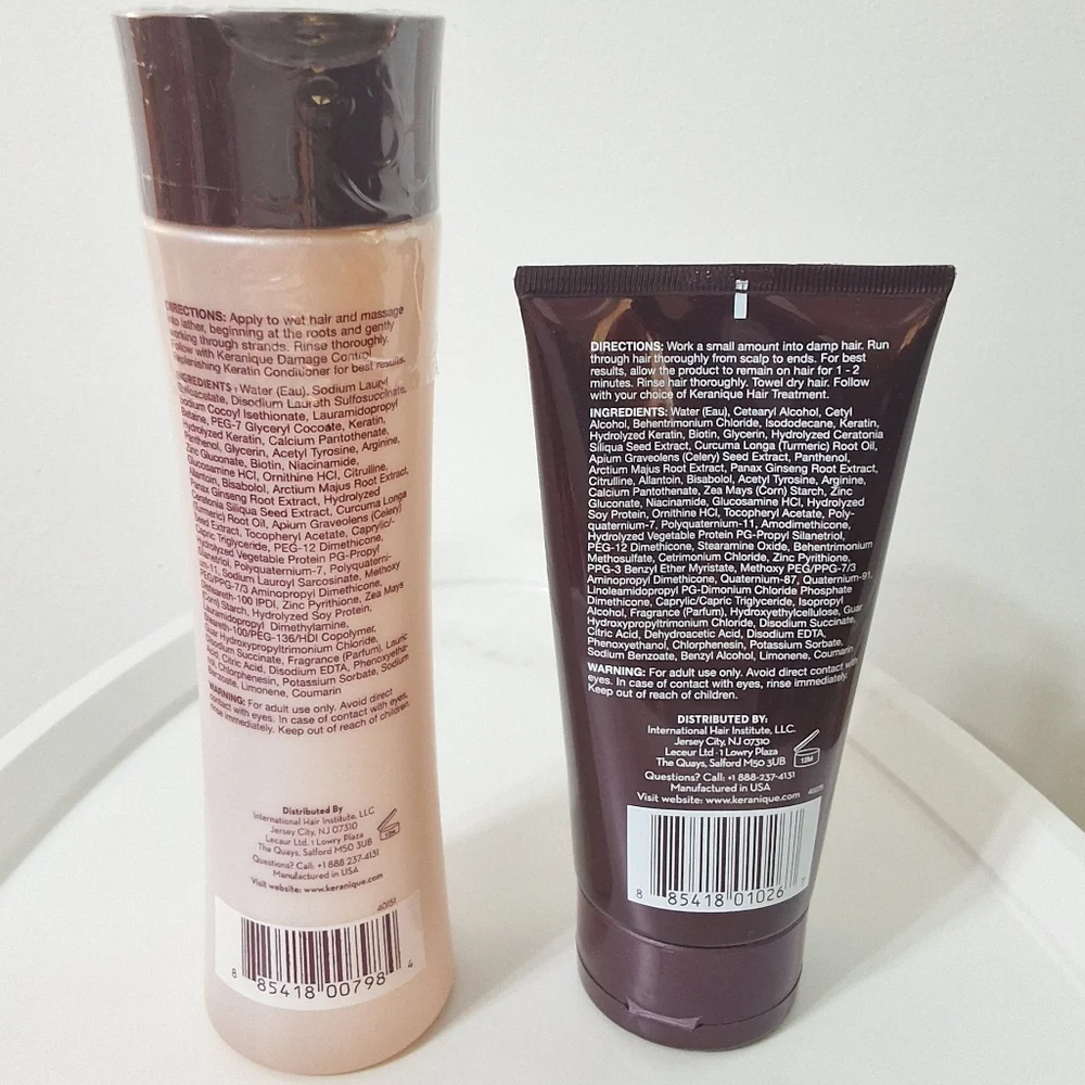 Keranique Shampoo & Conditioner For Dry,Damaged Hair With Keratin